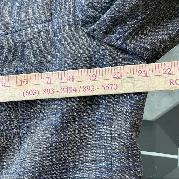 Lauren Ralph Lauren Black Label Men's Brown Blue Plaid Sports‎ Coat Size 40R - Picture 5 of 10